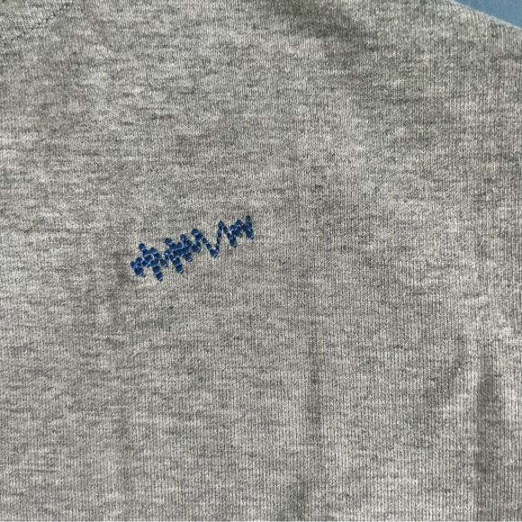ADER Error OG Form Logo Embroidered Grey Crewneck Sweatshirt - Picture 5 of 6